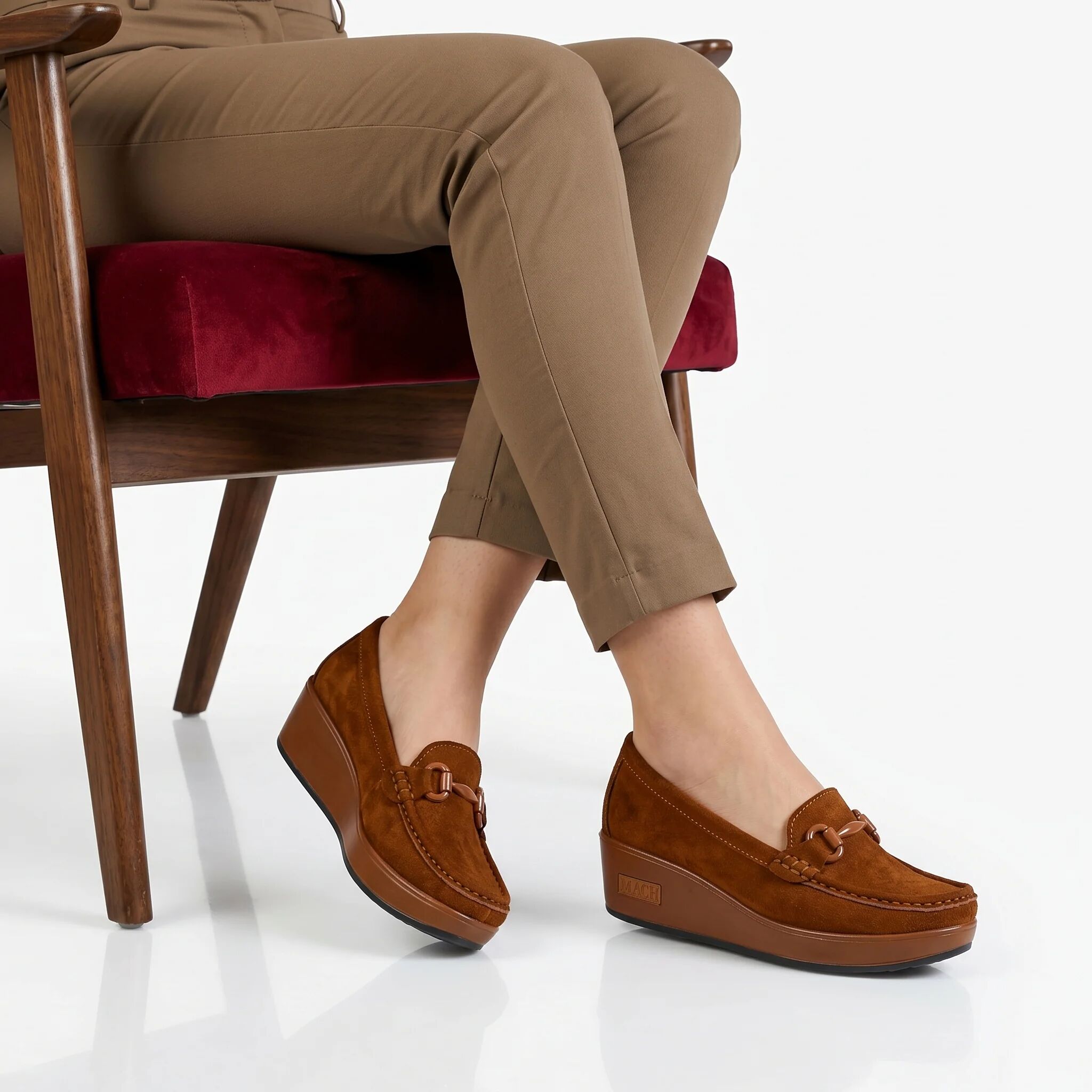 Mocassin Compensé Femme
