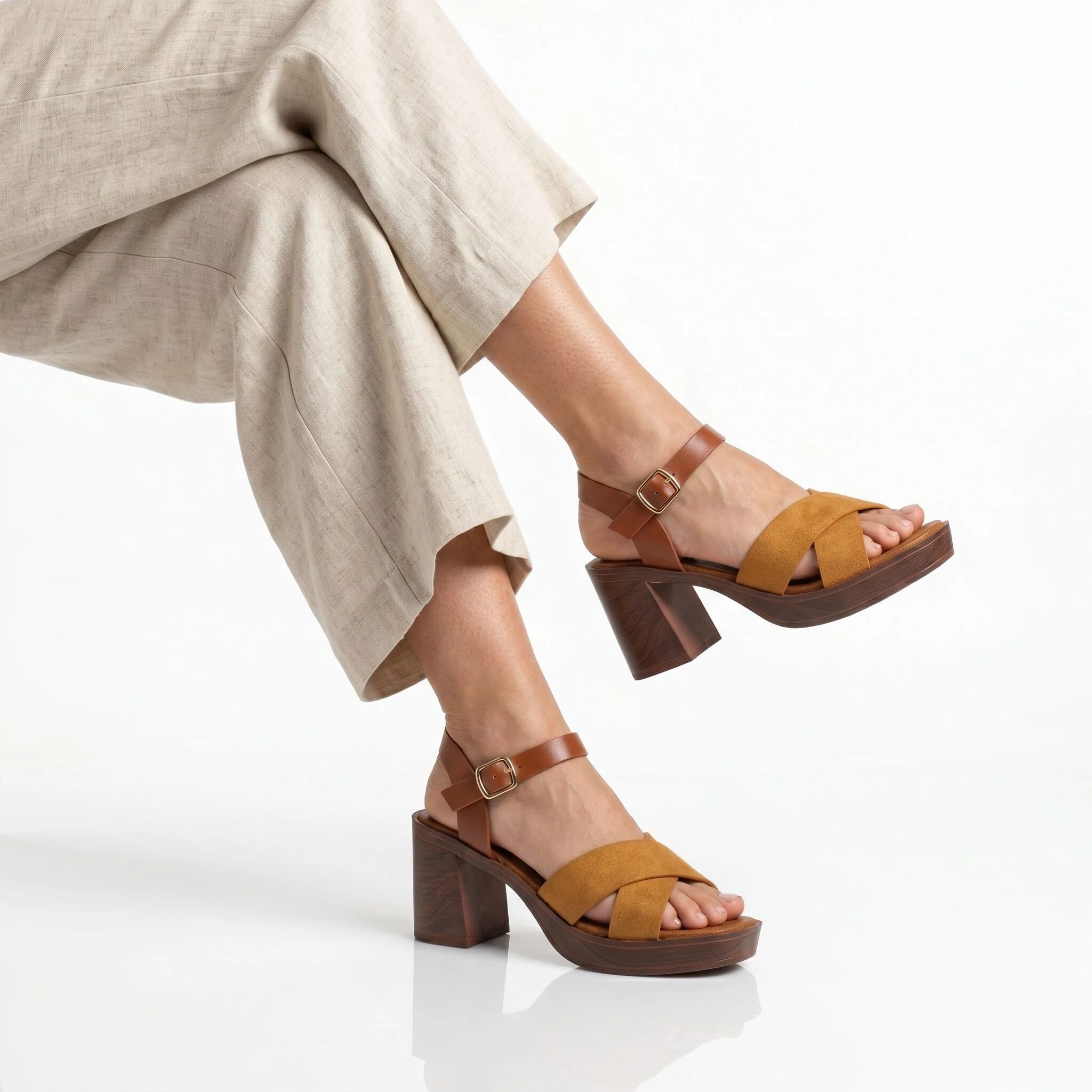 Cèdre – Sandales Demi Talon