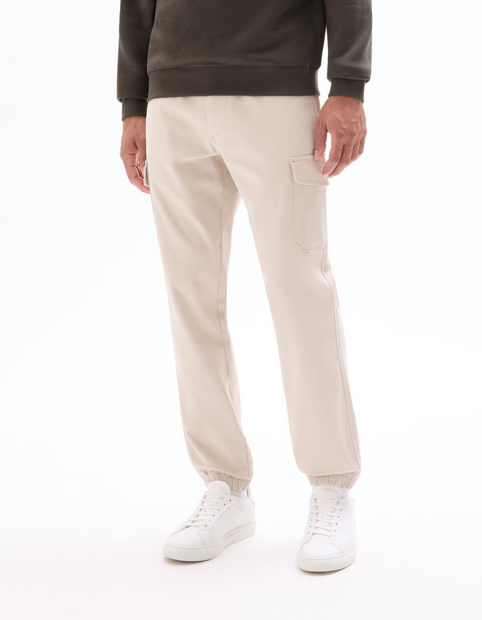 Pantalon Cargo Straight Coton Stretch