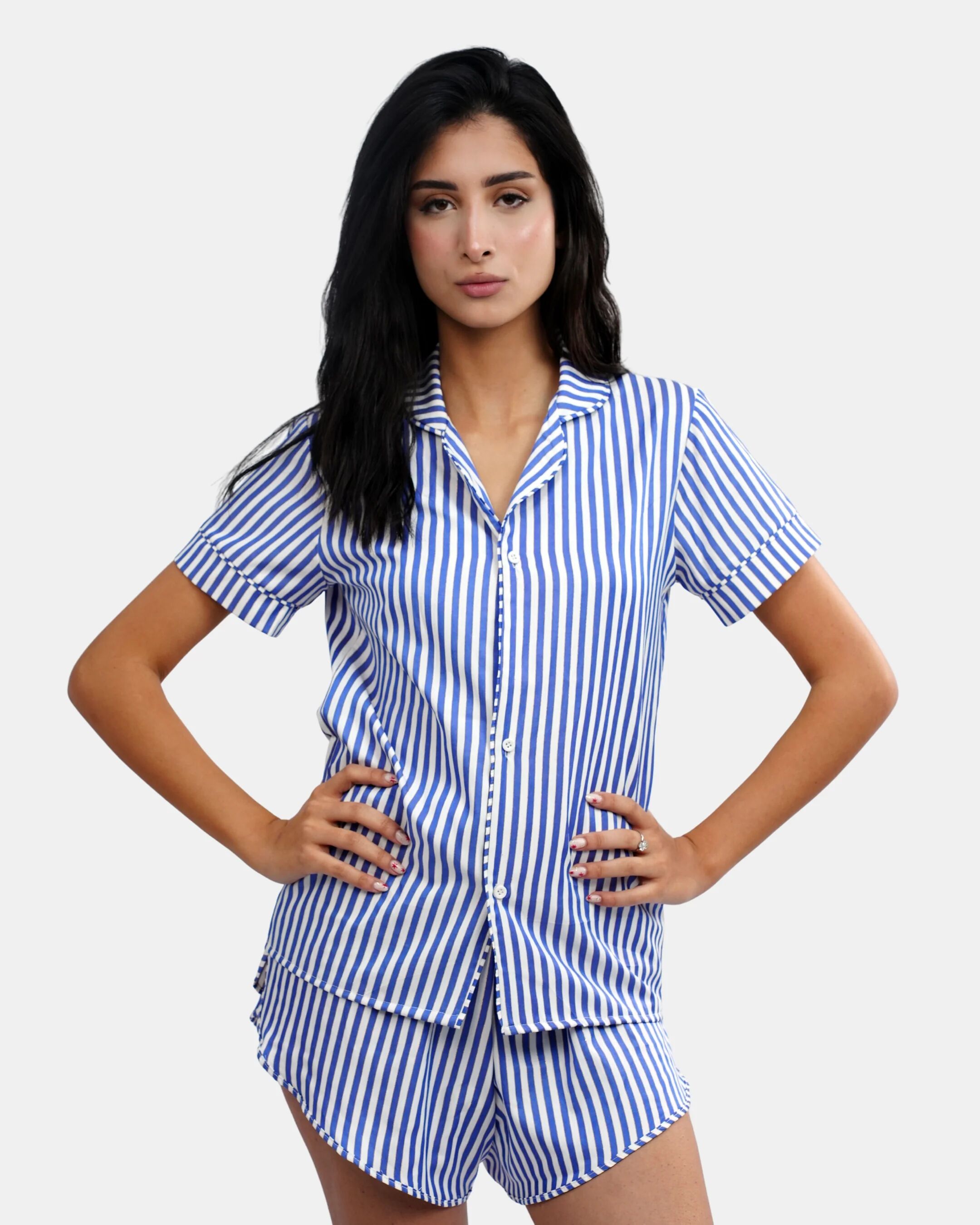 White & Blue Stripes thumbnail 4