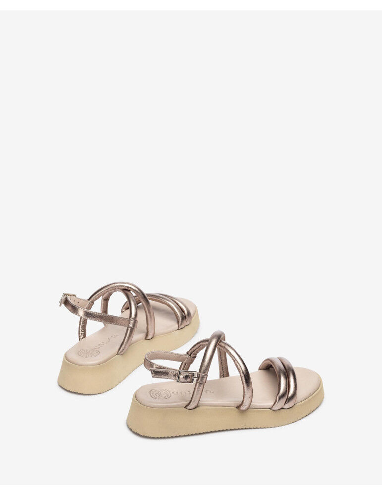 Sandale À Brides Rembourrées En Cuir thumbnail 3