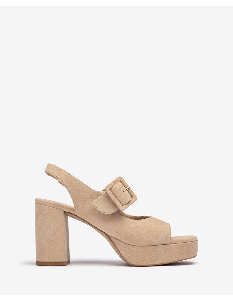 Sandales Avec Boucle Assortie En Daim thumbnail 1