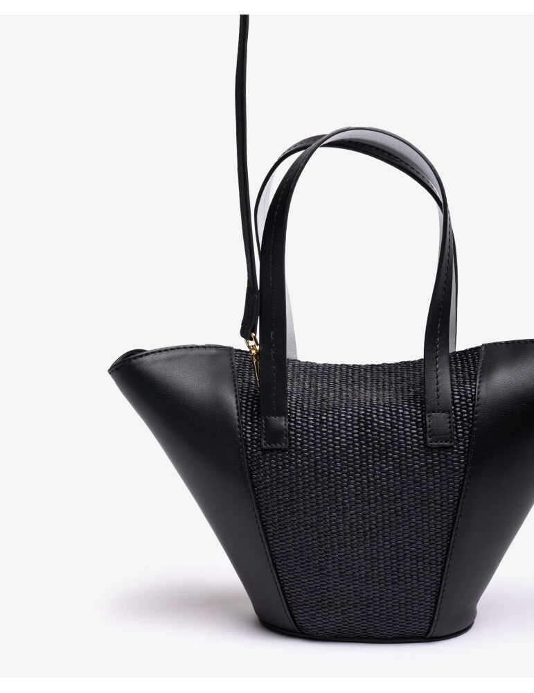 Petit Sac En Cuir Et Raphia thumbnail 4