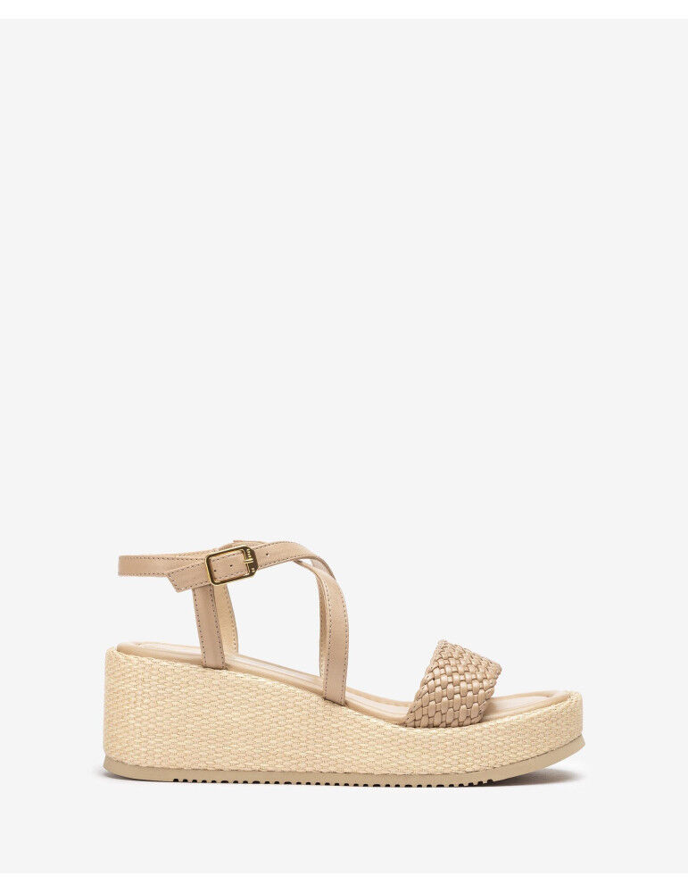 Sandales En Cuir Avec Bloc 