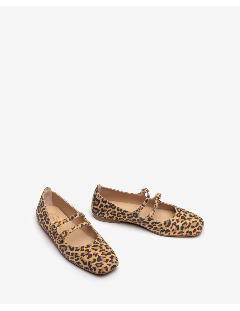 Ballerines Avec Double Boucles En Cuir Imprimé thumbnail 2