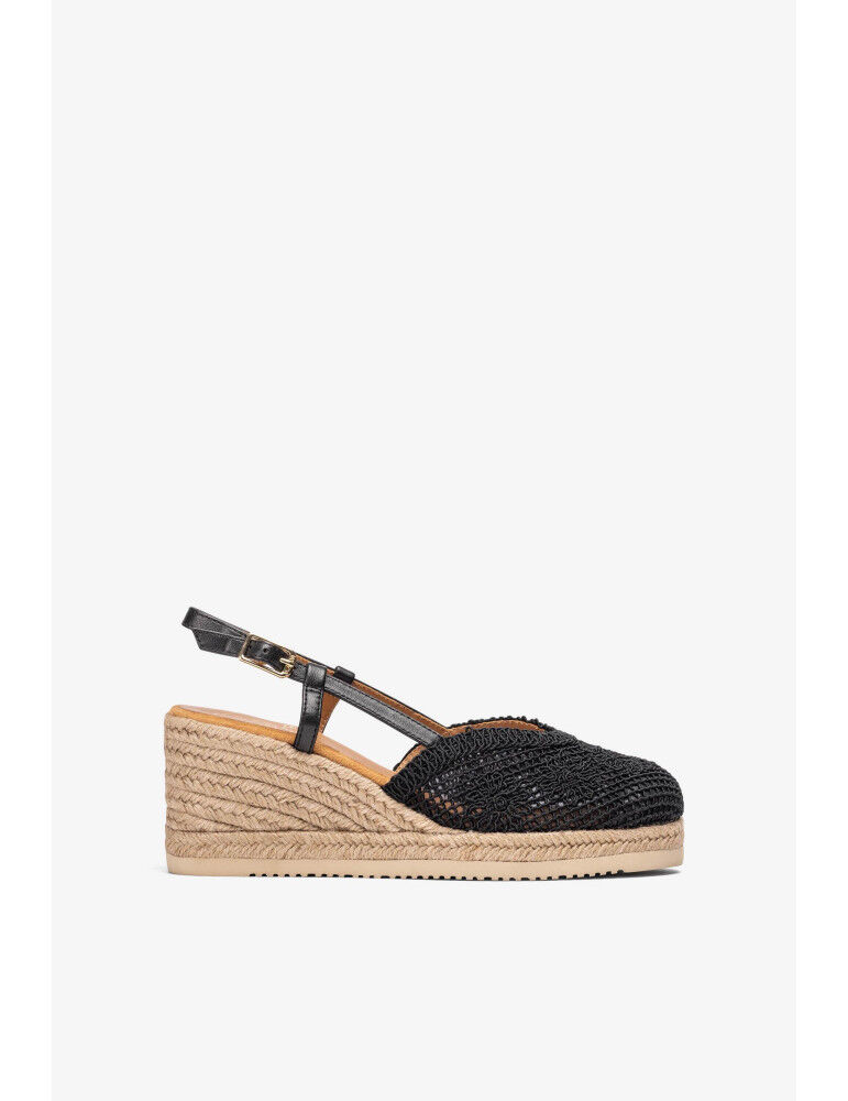 Espadrille À Semelle Compensée En Tissu Brodé thumbnail 1