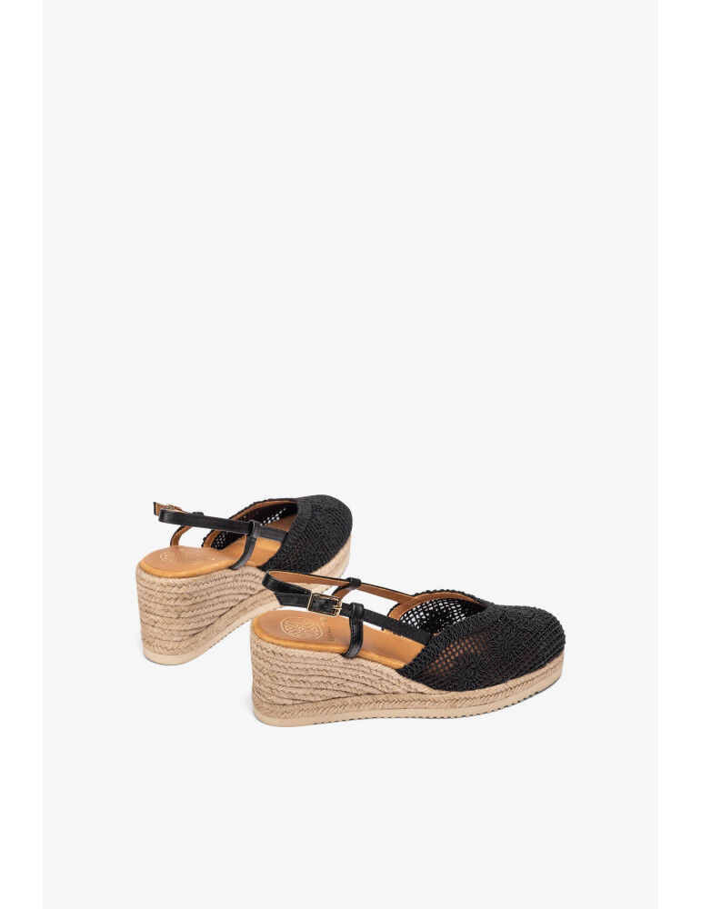 Espadrille À Semelle Compensée En Tissu Brodé thumbnail 3