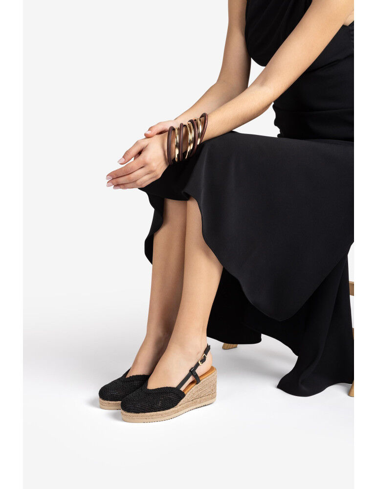 Espadrille À Semelle Compensée En Tissu Brodé thumbnail 4
