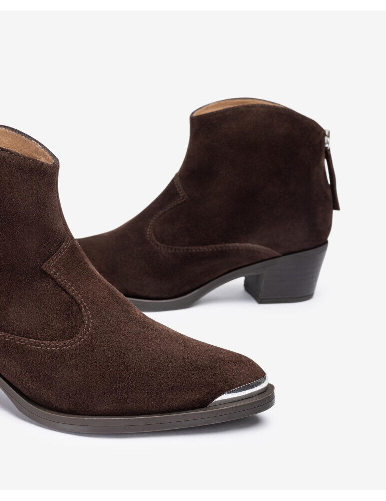Bottines Basses En Daim Style Cow-boy thumbnail 2