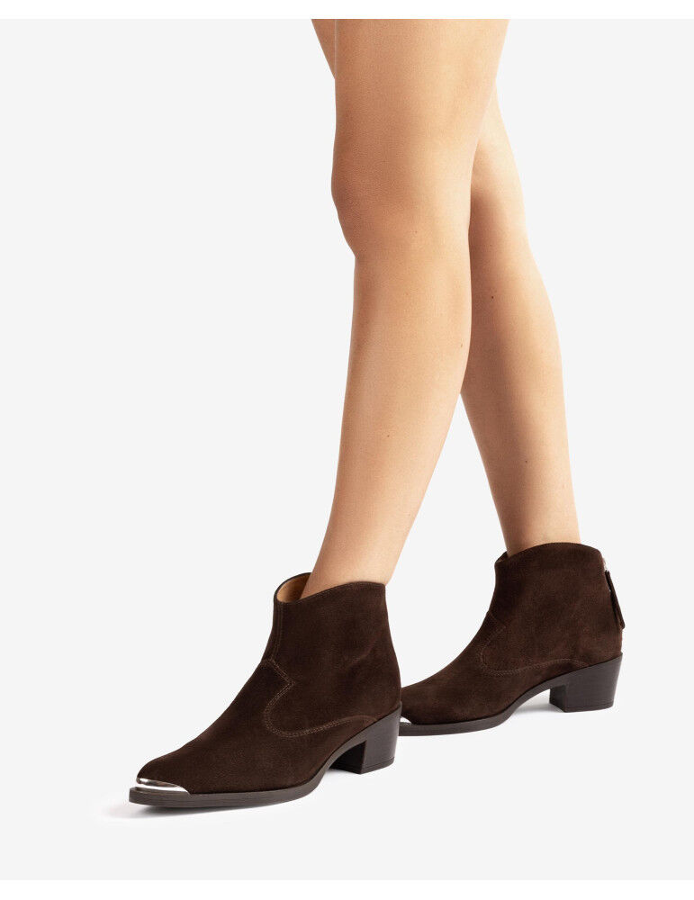 Bottines Basses En Daim Style Cow-boy thumbnail 3