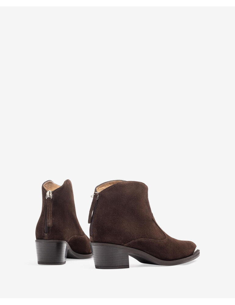 Bottines Basses En Daim Style Cow-boy thumbnail 4