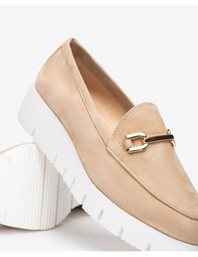 Mocassins En Daim À Plateforme