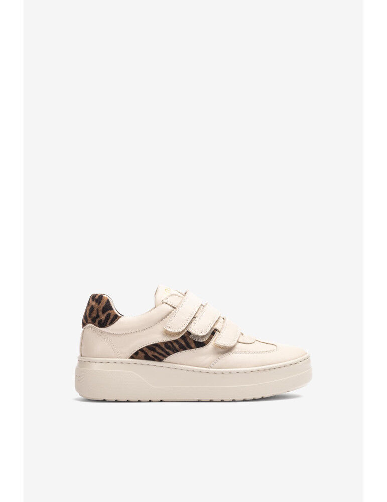 Baskets Avec Bandes Adhésives En Cuir 