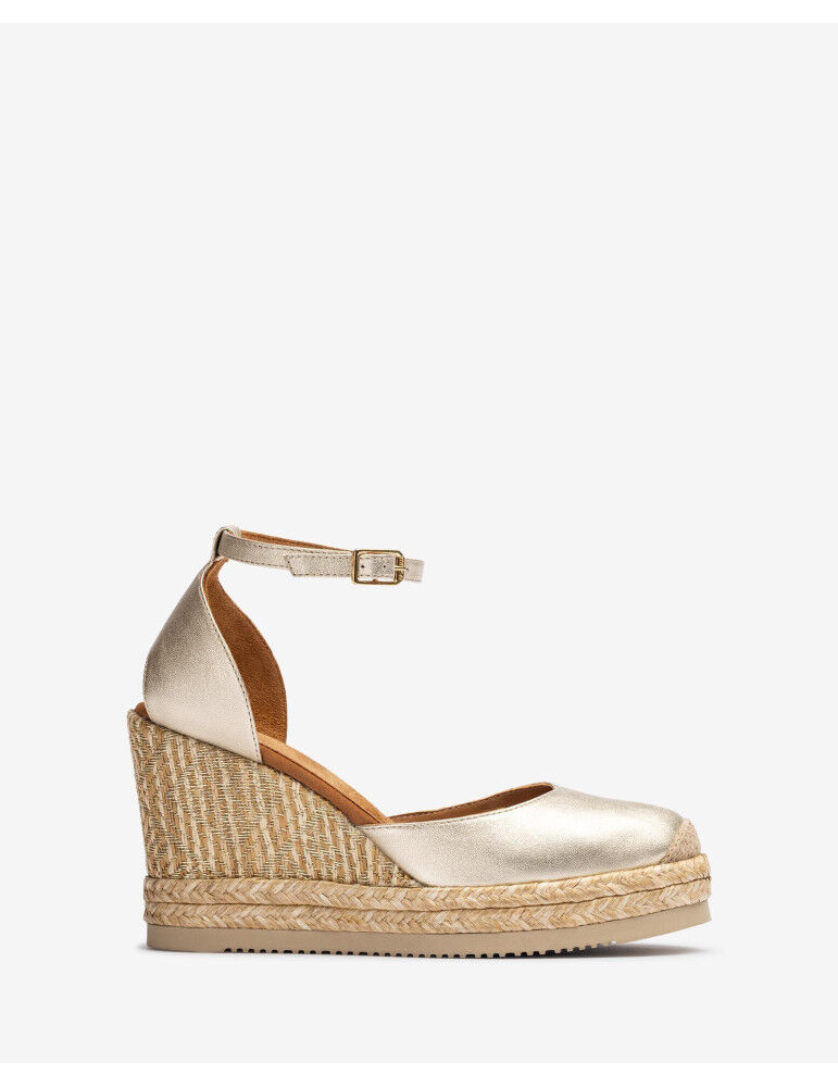 Espadrilles En Raphia Imprimé Métallisé Métallisé