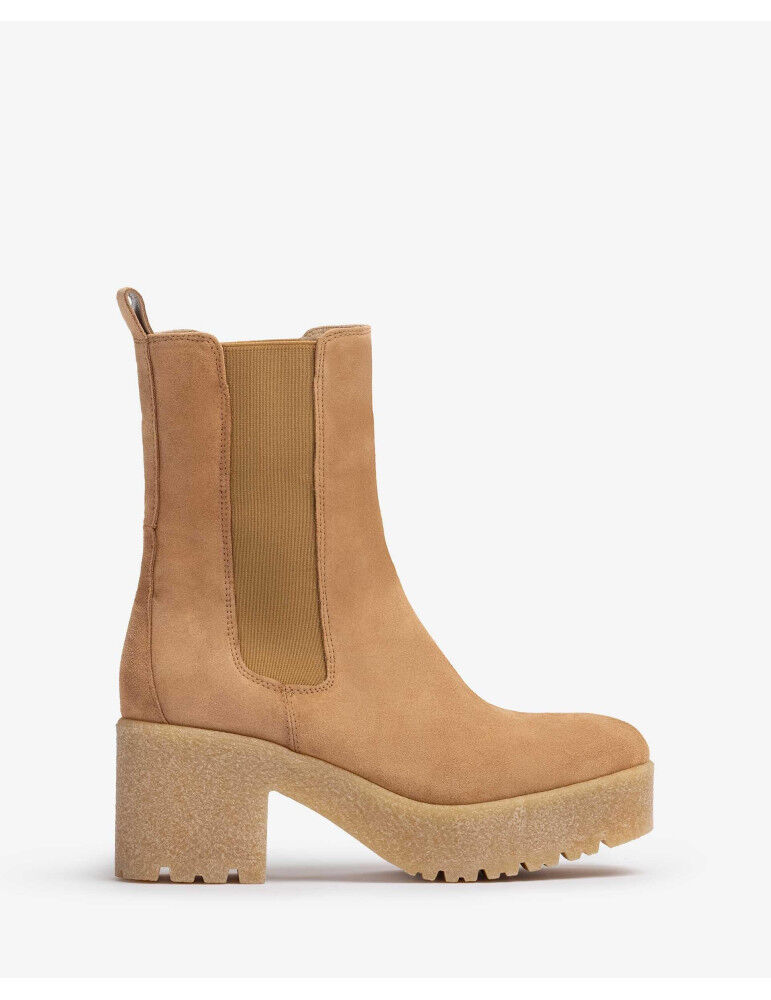 Bottines En Daim Avec Semelle En Caoutchouc