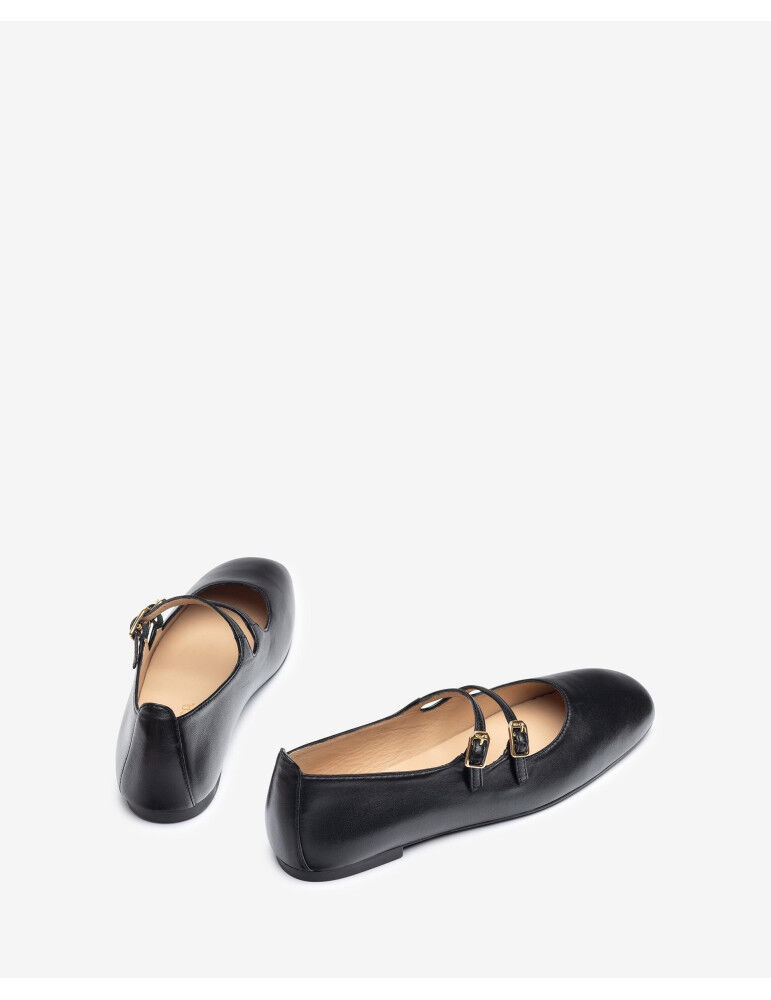 Ballerines Avec Double Bride En Cuir thumbnail 2