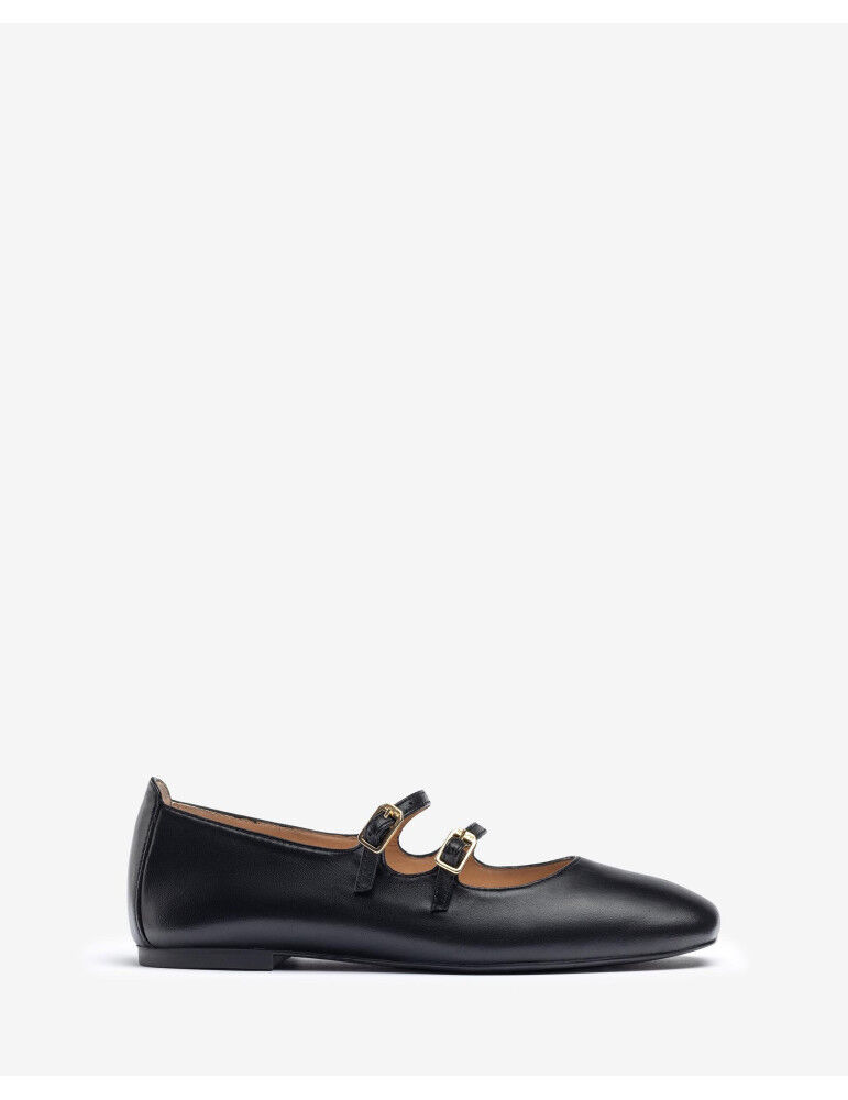 Ballerines Avec Double Bride En Cuir thumbnail 3