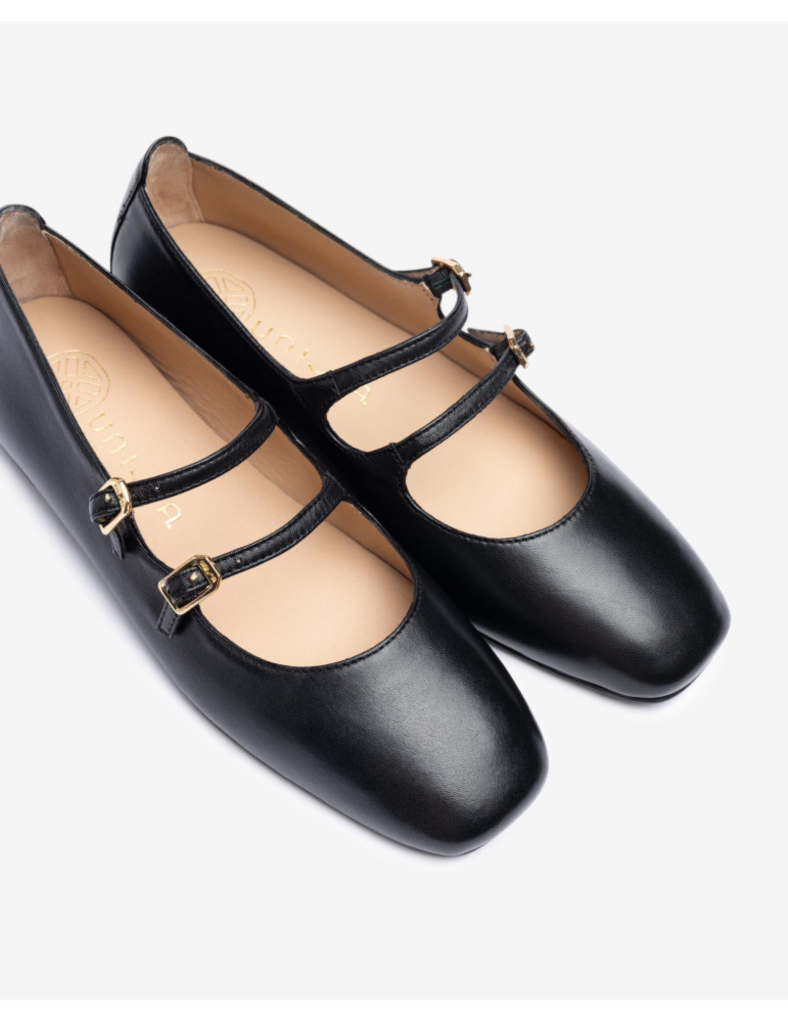 Ballerines Avec Double Bride En Cuir thumbnail 4