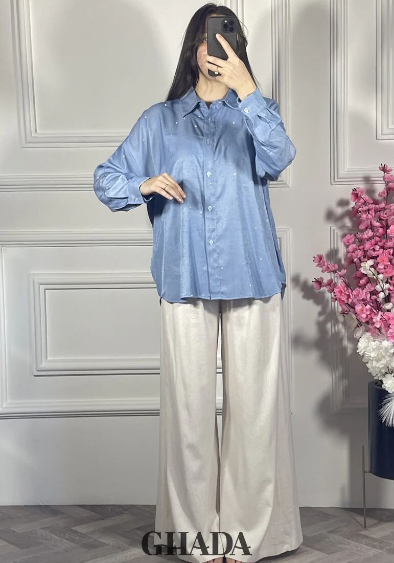 Chemise Bleu À Strass thumbnail 3