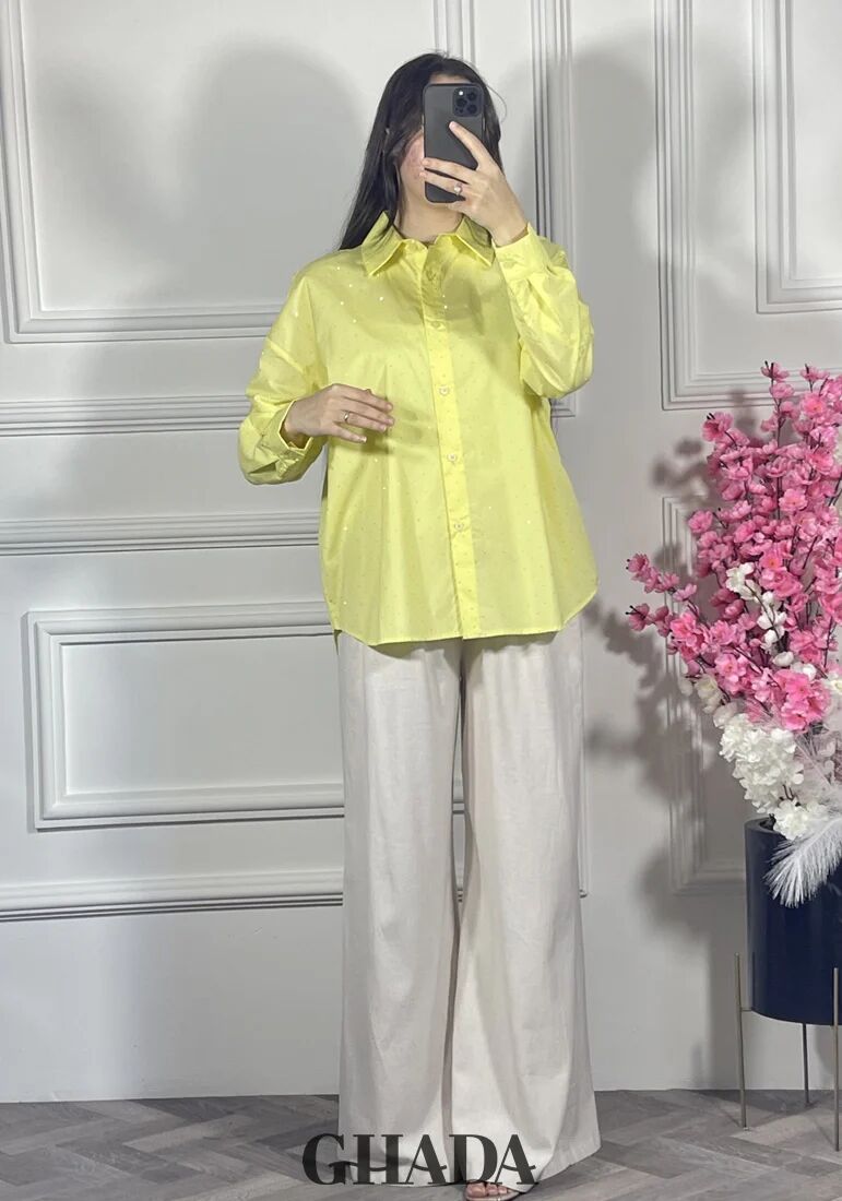 Chemise Jaune À Strass thumbnail 3