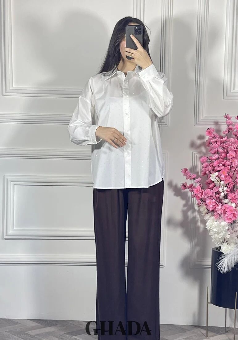 Chemise Blanche À Strass