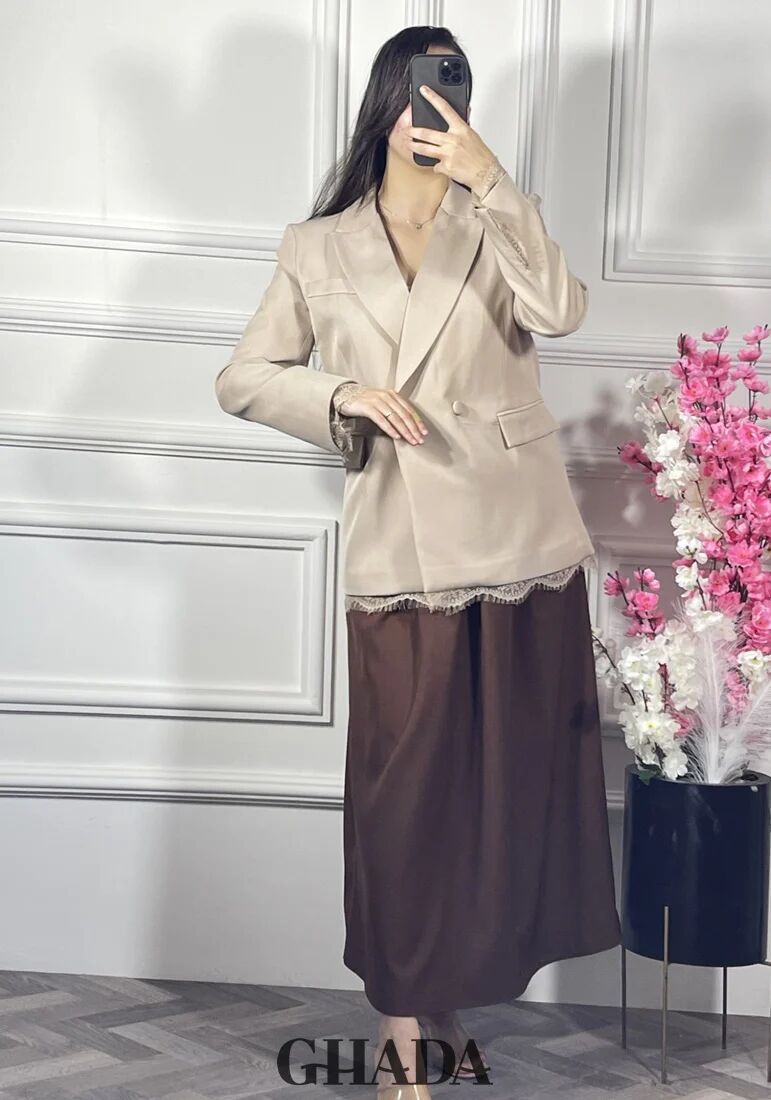 Veste Beige Avec Dentelle