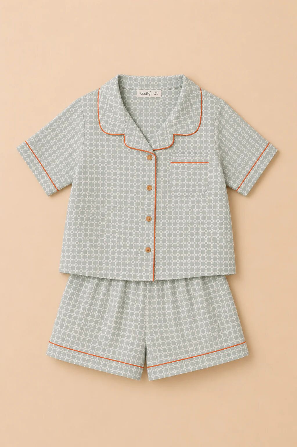 Pyjama Garçon 2 Pièces – Chemise & Short À Carreaux