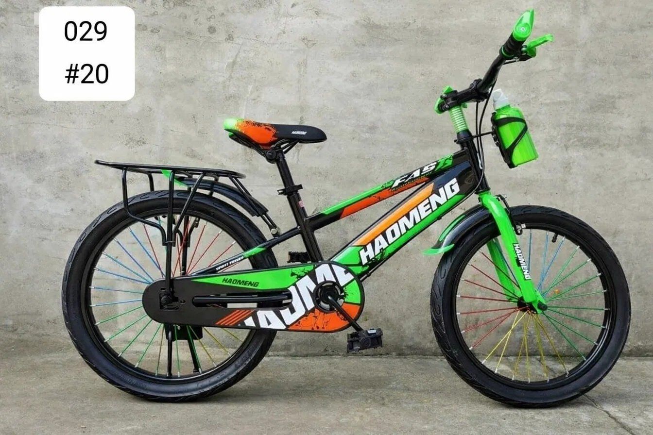 Fast Vélo Enfant Garçon 20 Pouces Réf.029 - Vert/noir - Gourde Incluse