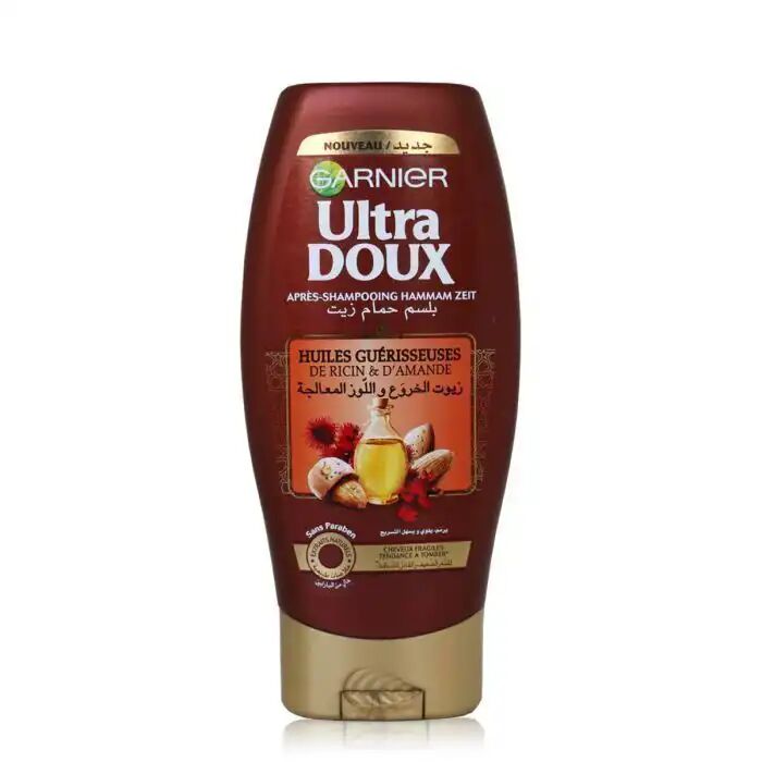 Ultra Doux – Après-Shampooing Hammam Zeit aux Huiles de Ricin et d'Amande 
