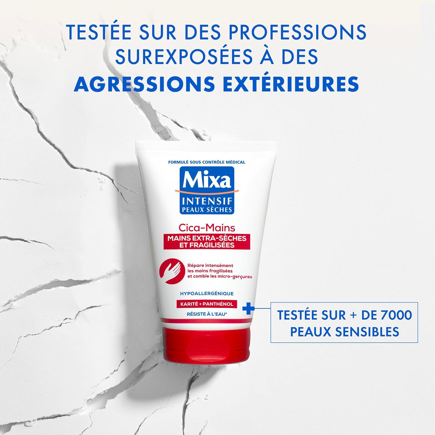 Crème Mains Cica Réparatrice Intense Hypoallergénique