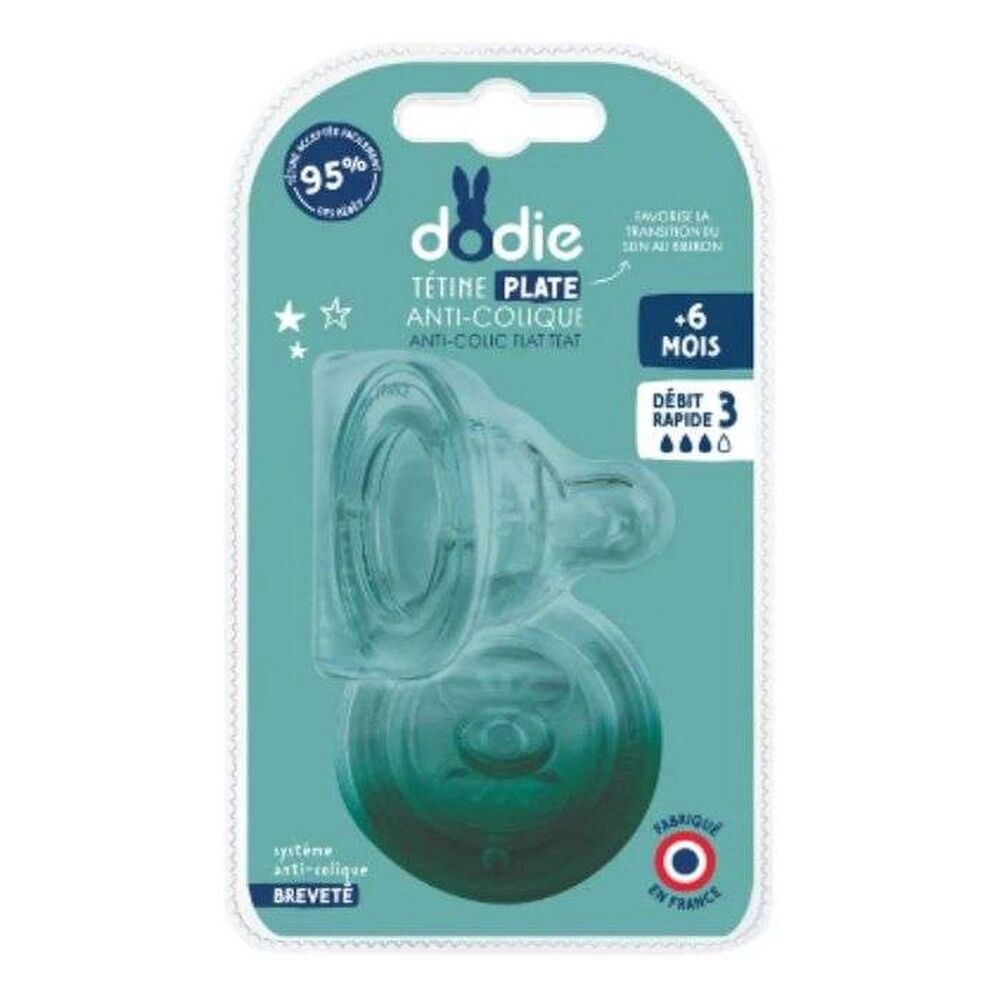 Tétine Plate Sens+ Anti Colique D3 +6m X2