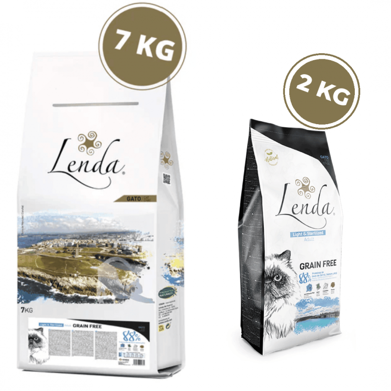 Croquette Chat Grain-free Light & Sterilisé Adult 9 Kg