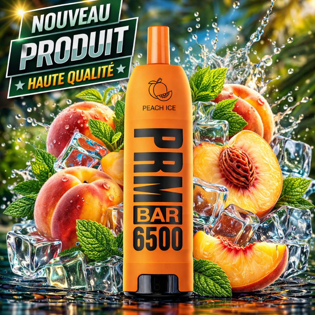 Peach Ice 6500 Puffs 5% Nic