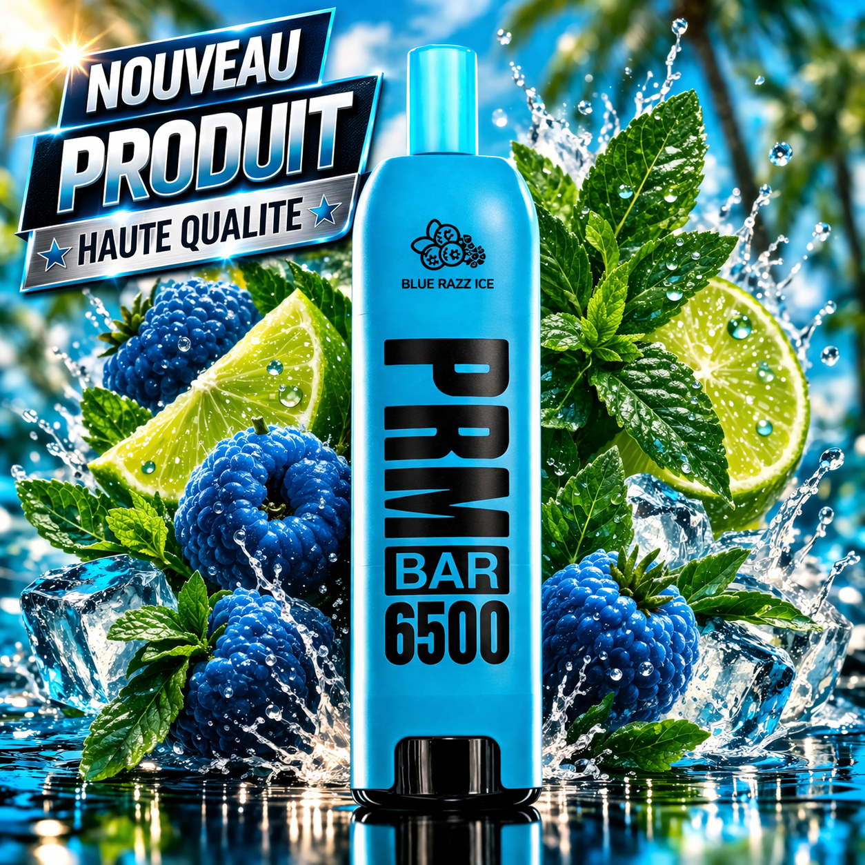 Blue Razz Ice 6500 Puffs 5% Nic