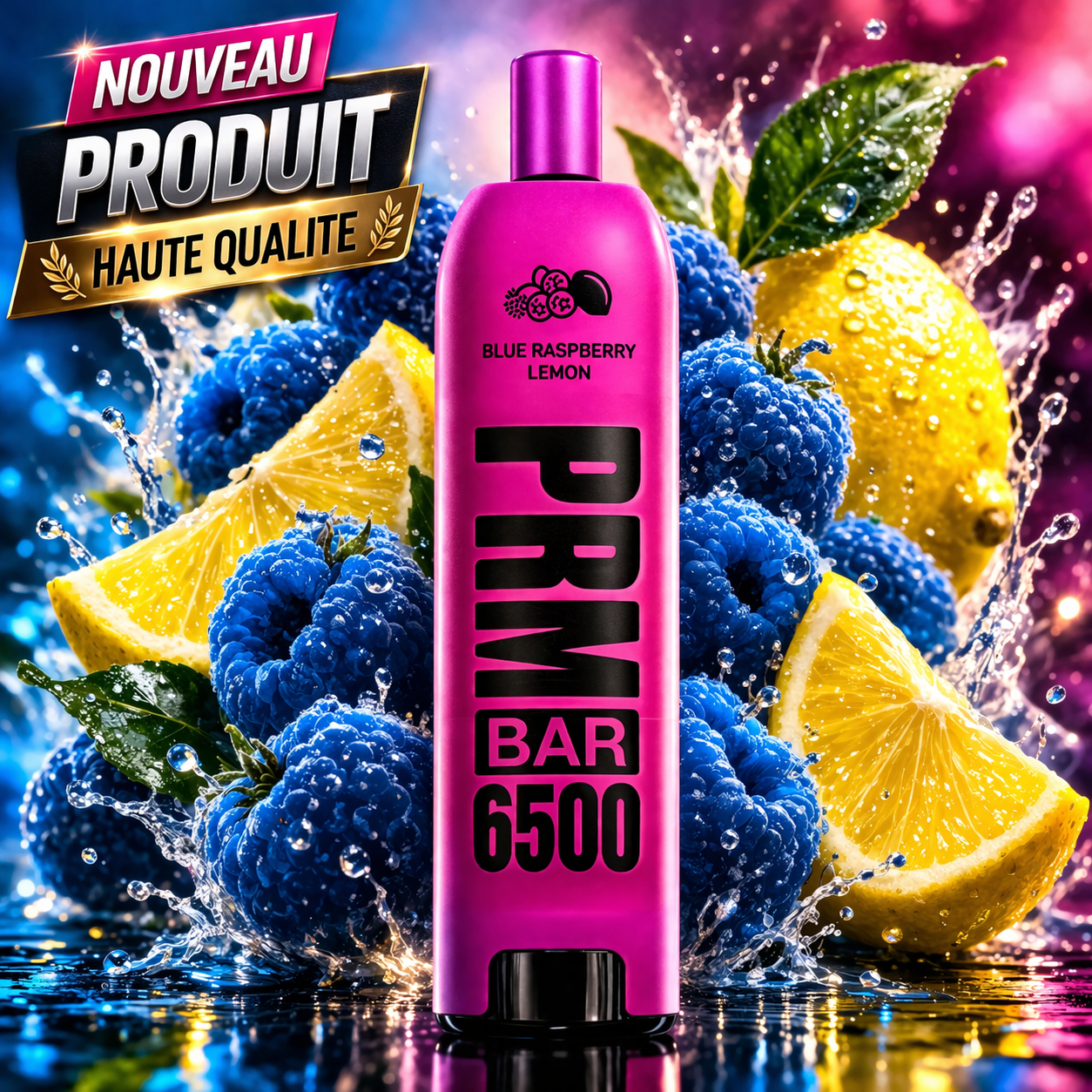 Blue Raspberry Lemon 6500 Puffs 5% Nic
