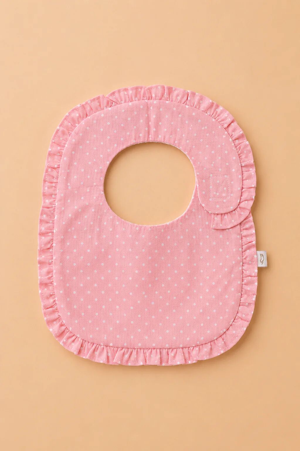 Bavoir Bébé À Pois Avec Volants