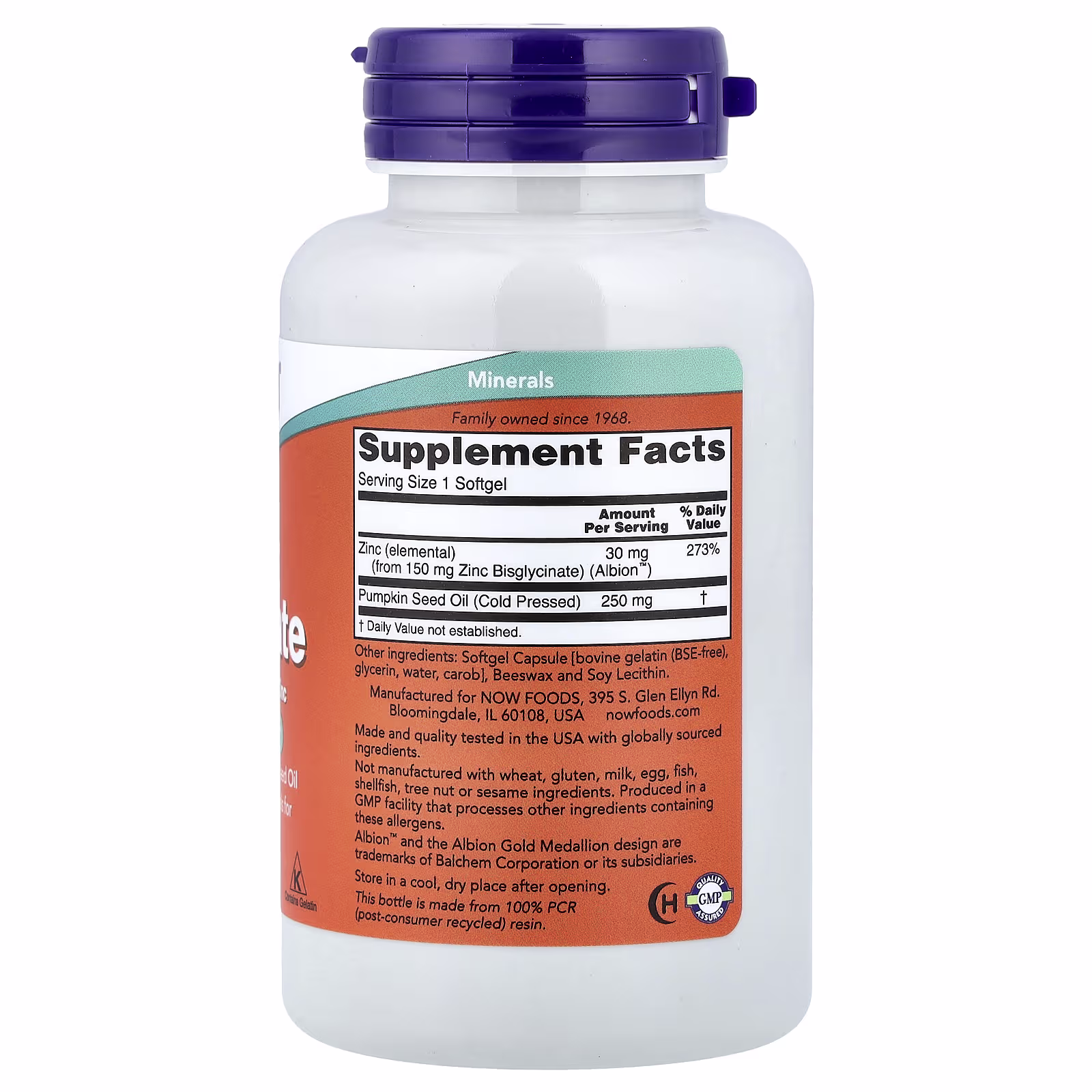 Zinc Glycinate, 120 Softgels thumbnail 2