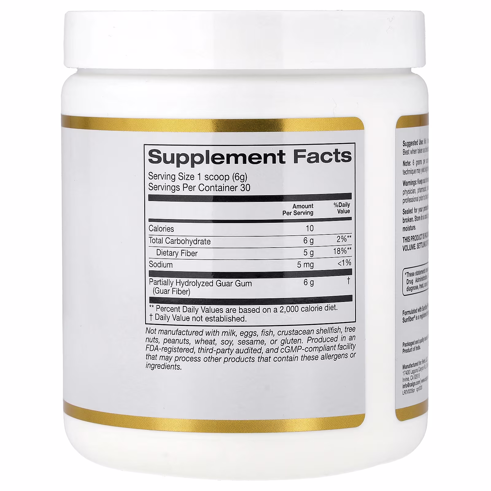 Prebiotic Fiber, 63 Oz (180 G)