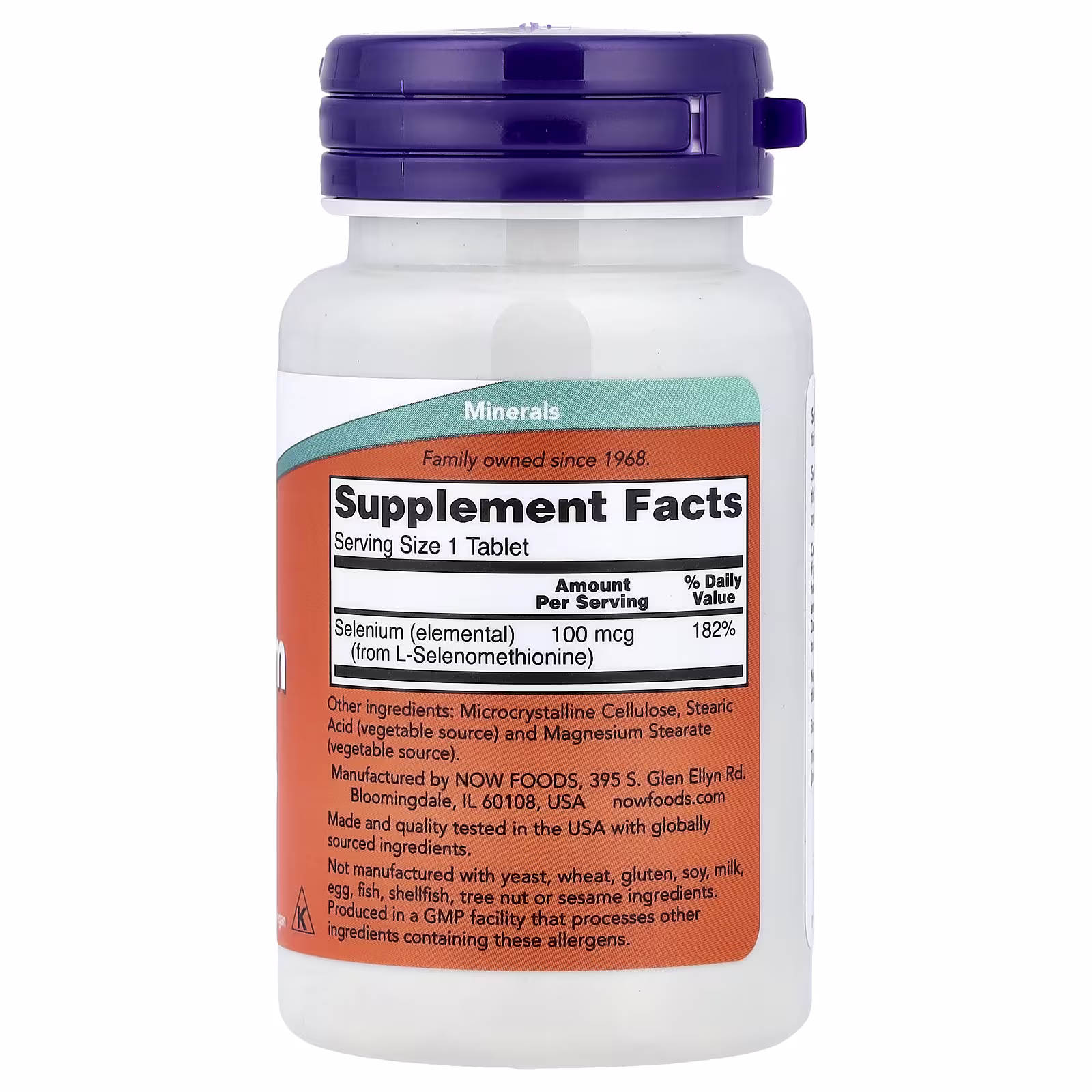 Selenium, 100 Mcg, 100 Tablets