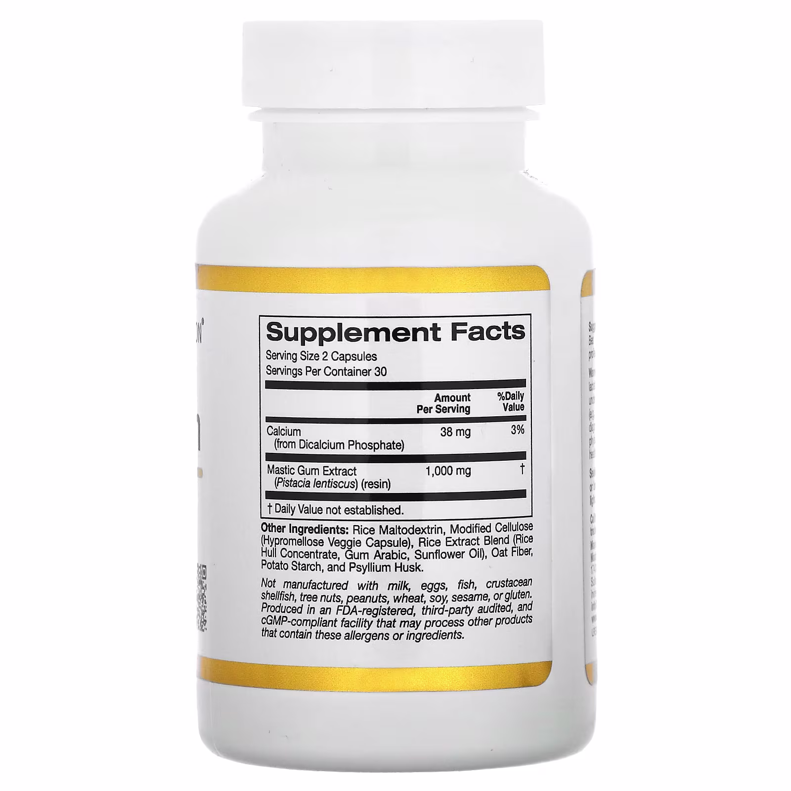 Mastic Gum, 500 Mg, 60 Veggie Capsules