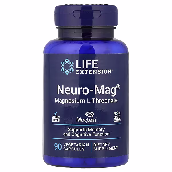 Neuro-mag®, Magnesium L-threonate, 90 Vegetarian Capsules (48 Mg Per Capsule)