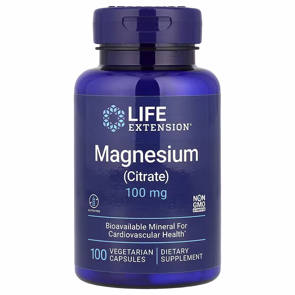 Magnesium (citrate), 100 Mg, 100 Vegetarian Capsules