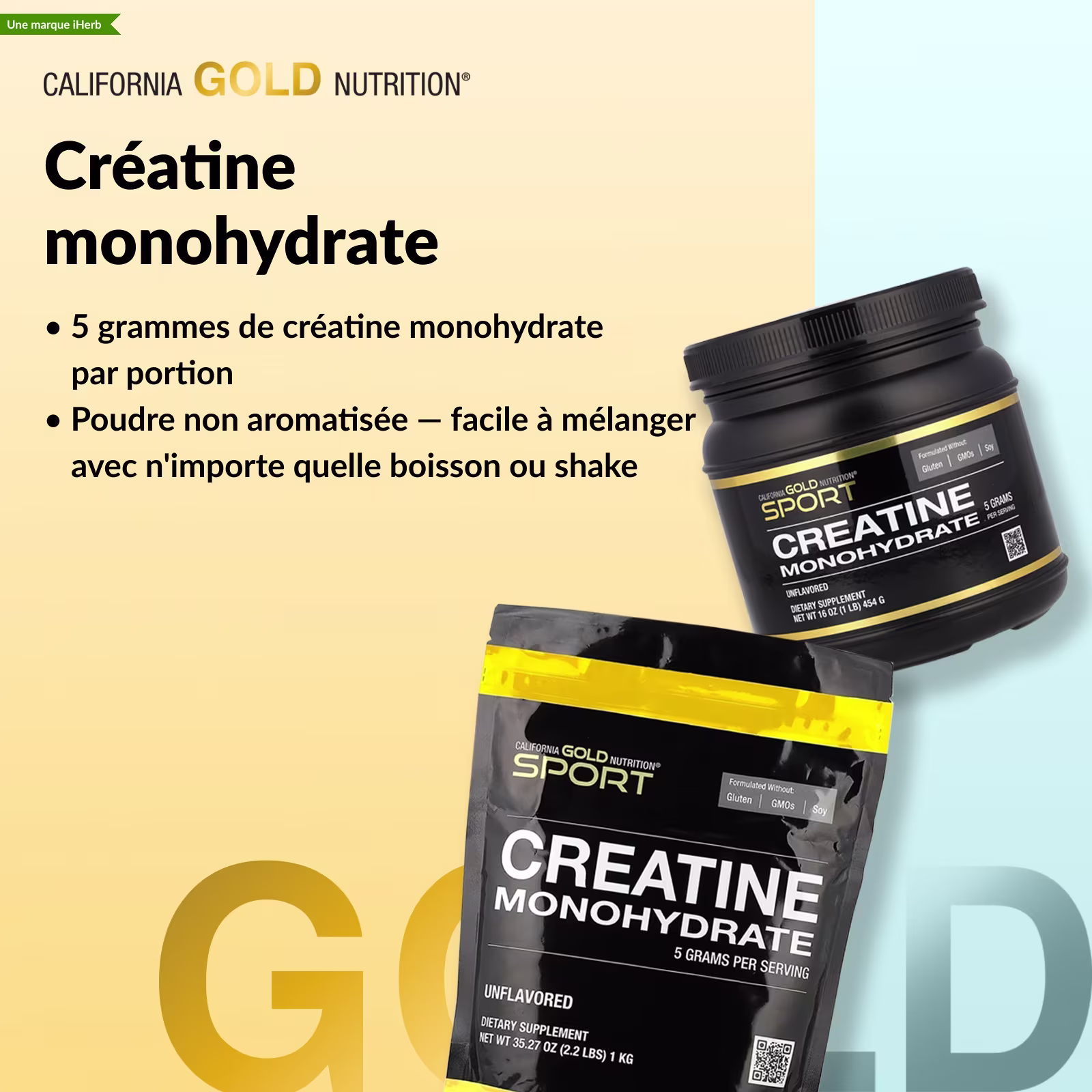Sport, Pure Creatine Monohydrate, Unflavored, 1 Lb (454 G)