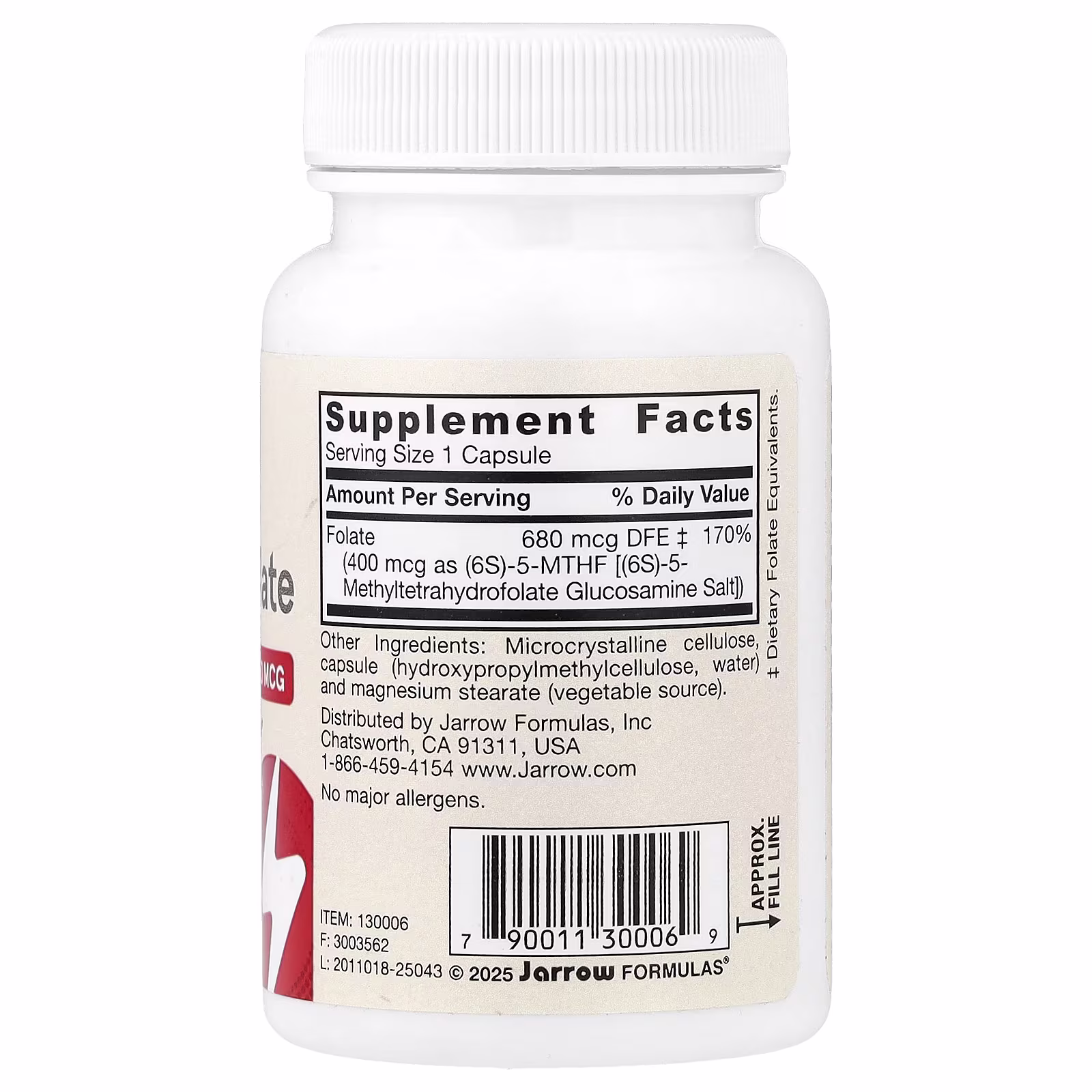 Vegan Methyl Folate, 400 Mcg, 60 Veggie Capsules