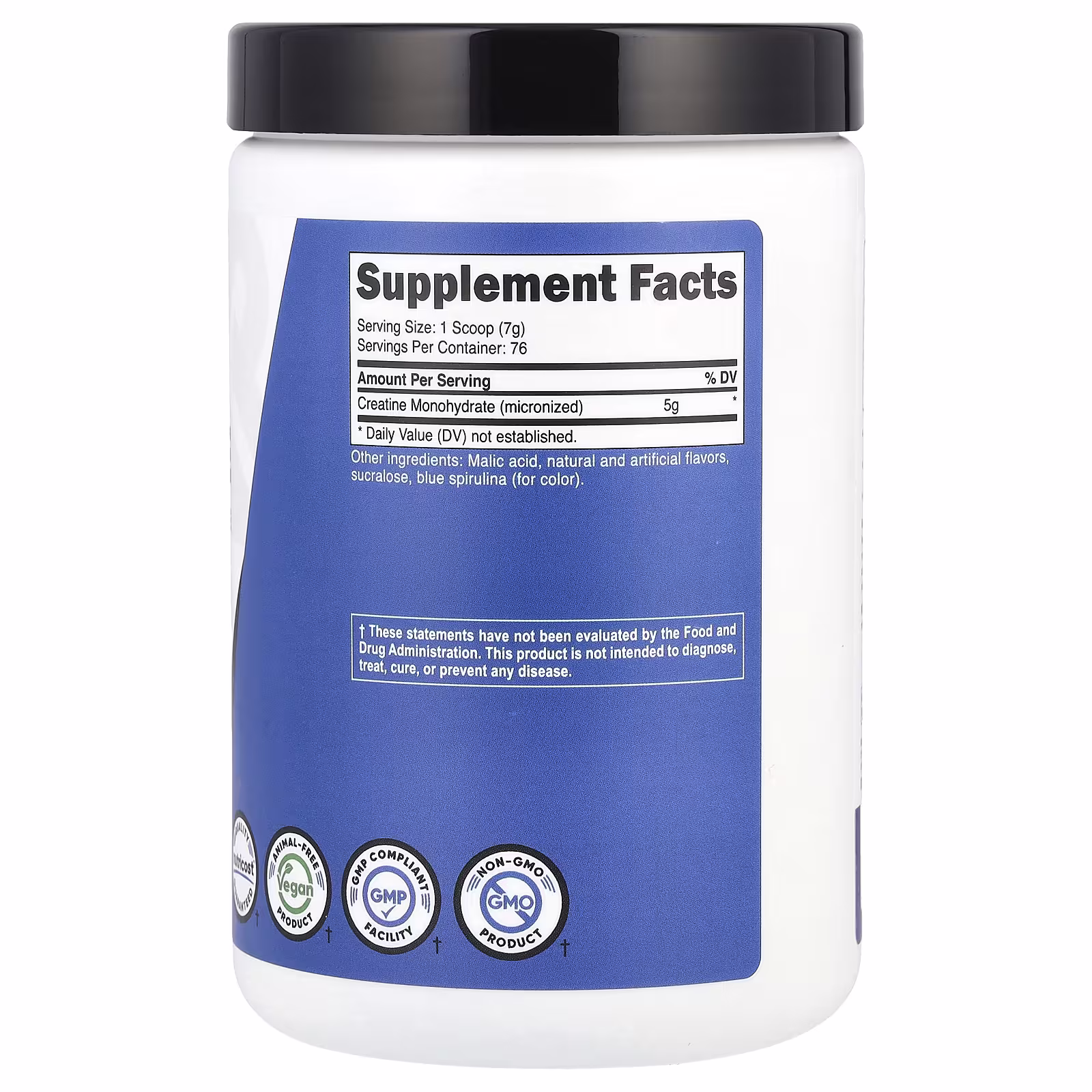 Créatine Monohydrate 500 g – Saveur Blue Raspberry