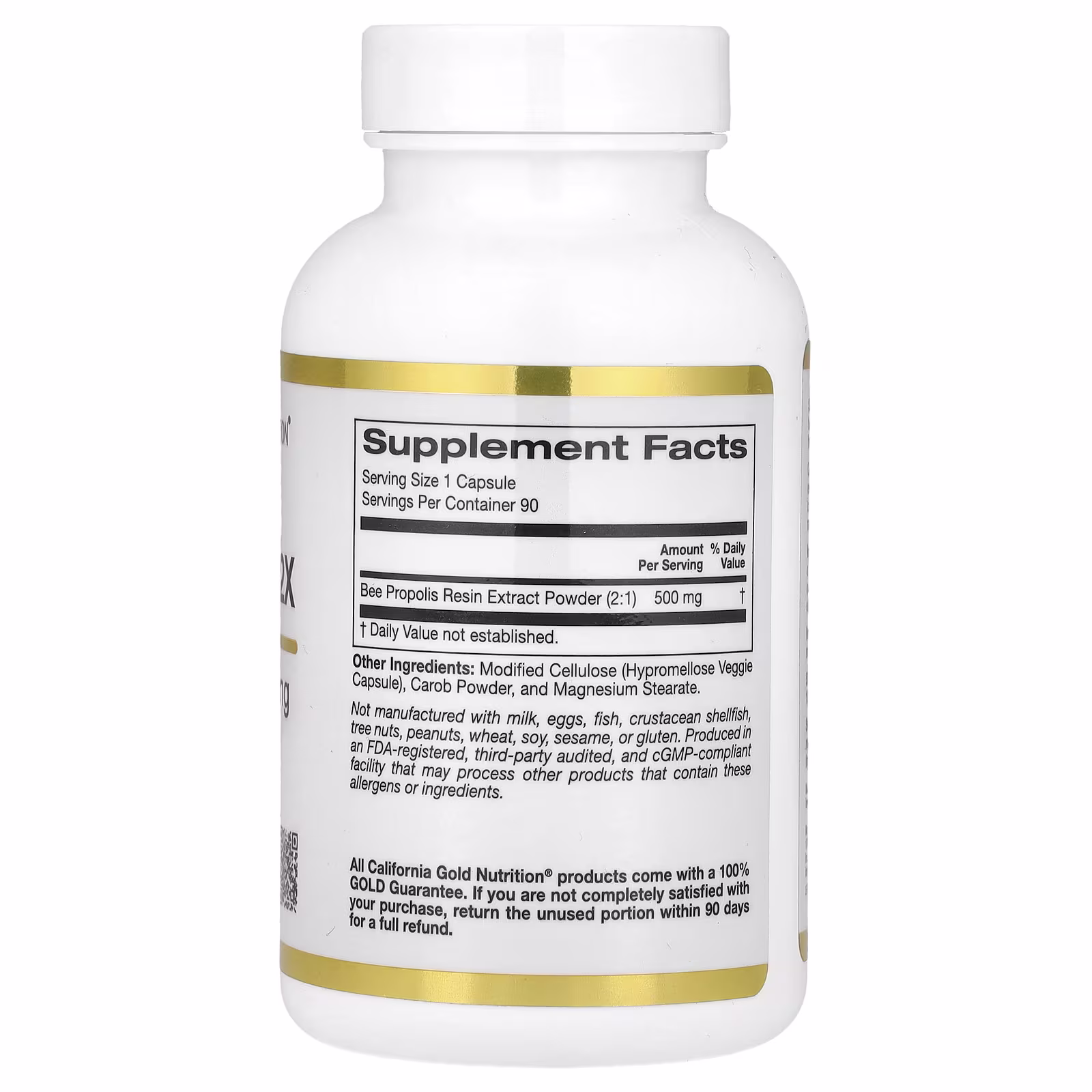 Bee Propolis 2x, Concentrated Extract, 500 Mg, 90 Veggie Caps