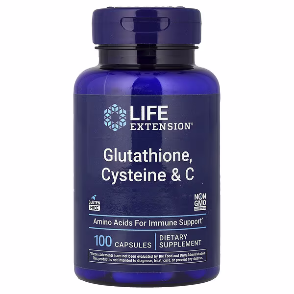 Glutathione, Cysteine & Vitamin C – 100 Capsules