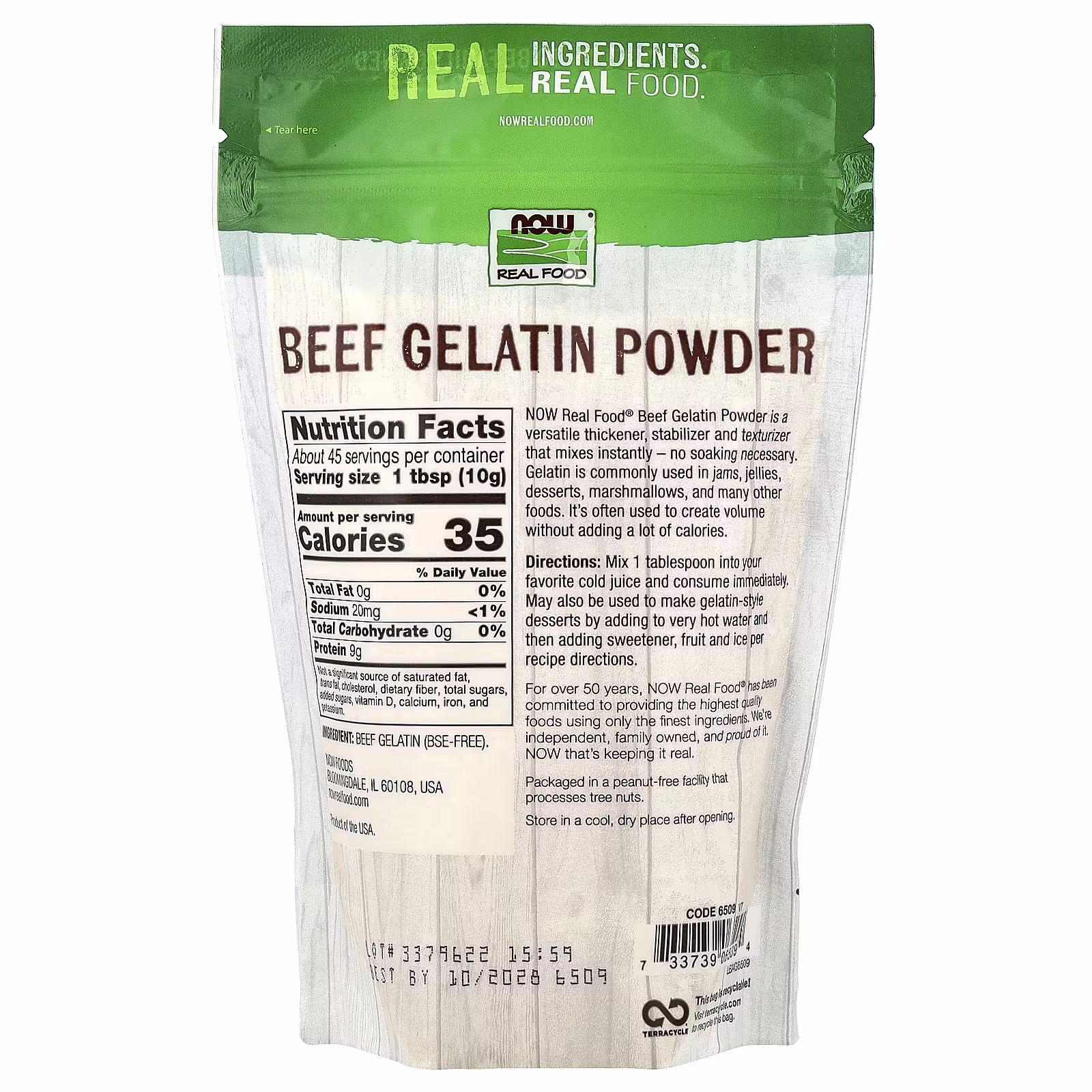 Beef Gelatin Powder – 1 Lb Real Food thumbnail 2