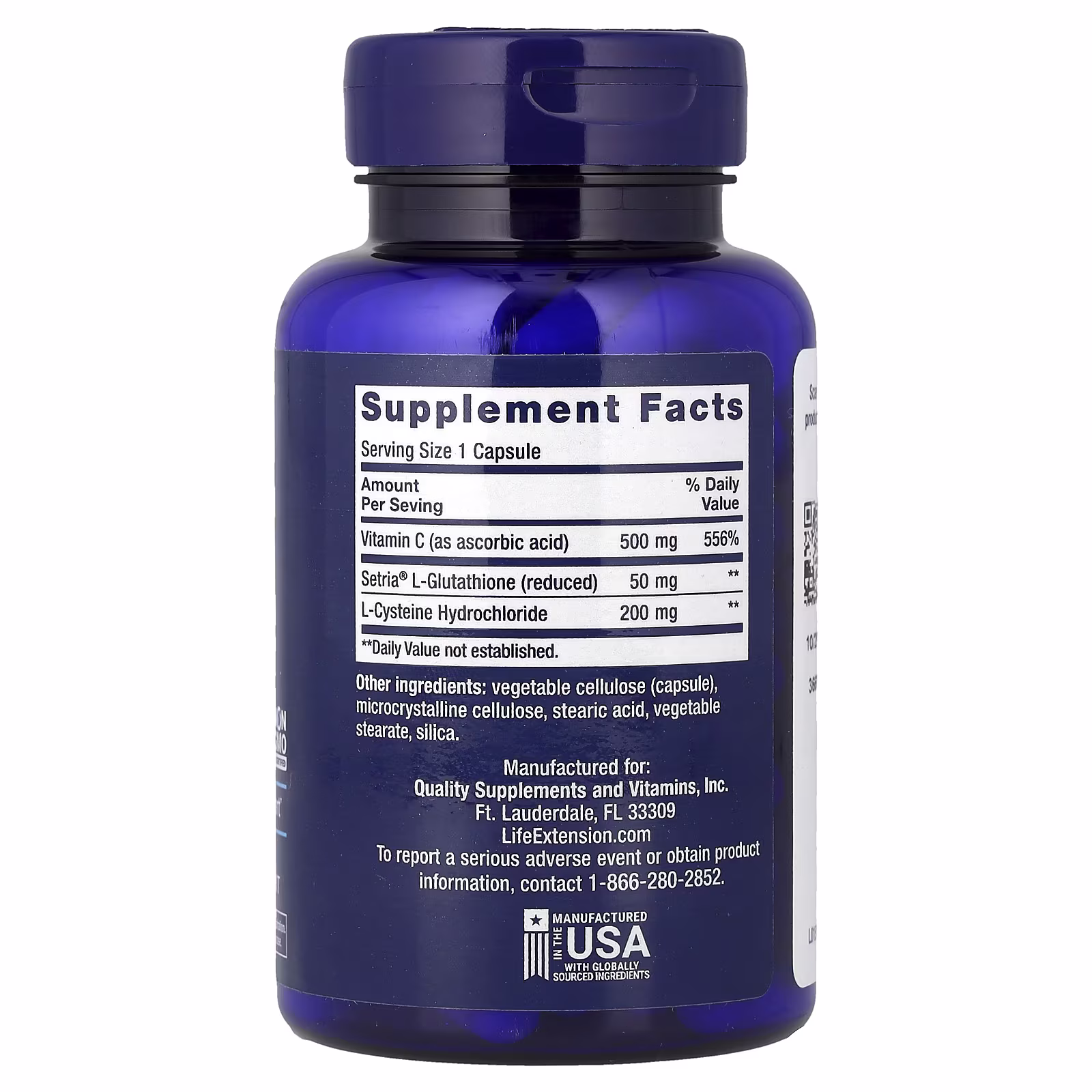 Glutathione, Cysteine & Vitamin C – 100 Capsules