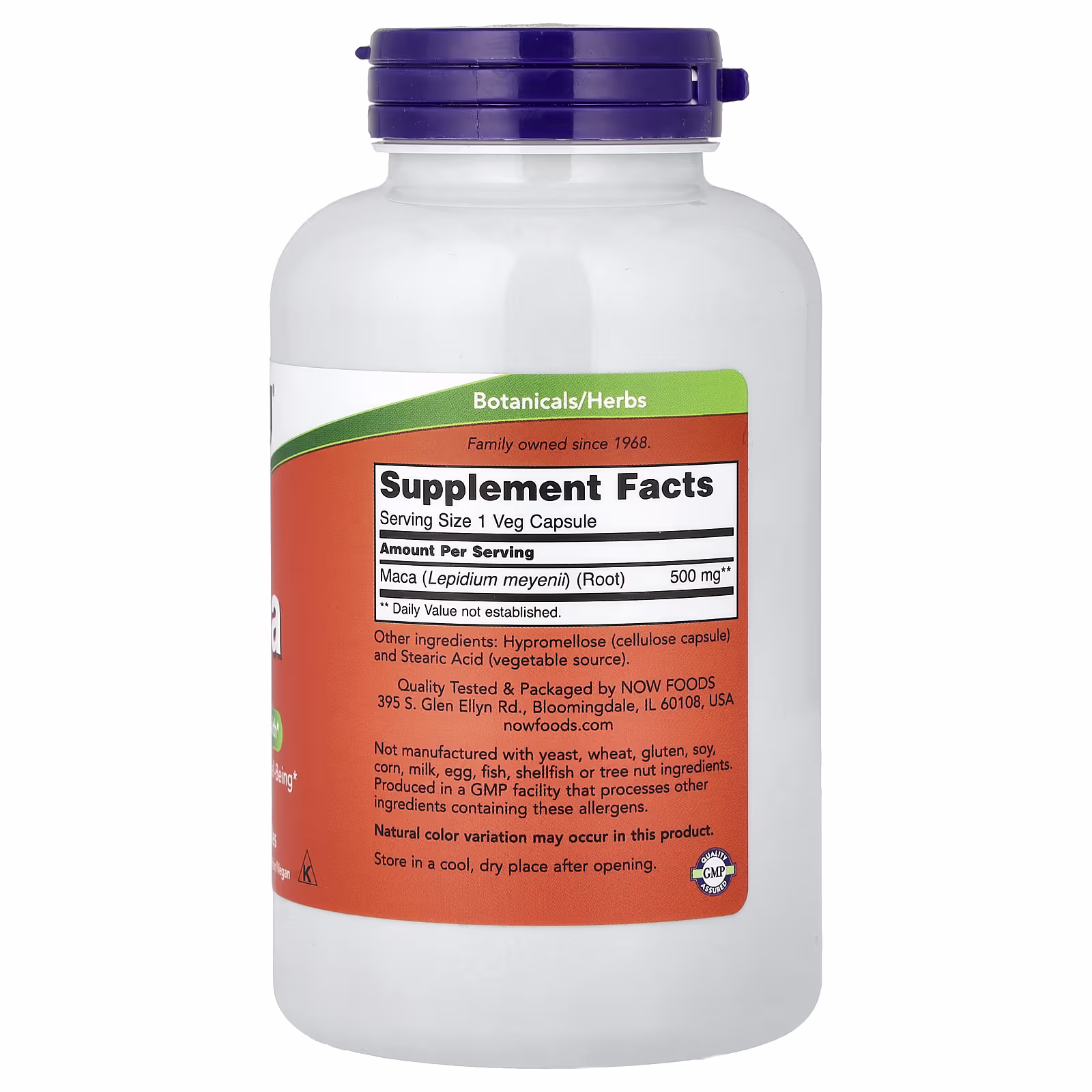 Maca 500 Mg – 250 Vegan Capsules